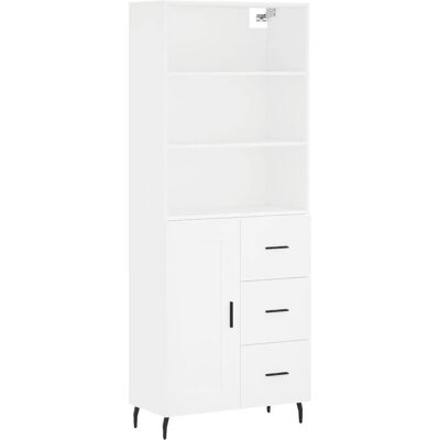vidaXL Hochboard Weiß 69,5x34x180 cm Stauraum Schrank vidaXL Hochboard Weiß 69,5x34x180 cm Stauraum Schrank