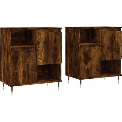 vidaXL 3190122 Gerookte Eik Sideboard - Sideboard vidaXL 3190122 Gerookte Eik Sideboard - Sideboard