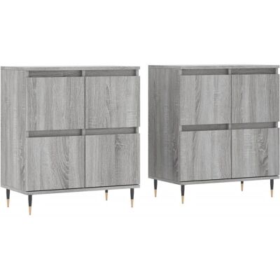 vidaXL Graues Sonoma Sideboard - Wohnzimmer Stauraum vidaXL Graues Sonoma Sideboard - Wohnzimmer Stauraum