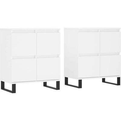 vidaXL 3190181 Mueble aparador de madera multistrato blanco - Mueble para sala vidaXL 3190181 Mueble aparador de madera multistrato blanco - Mueble para sala