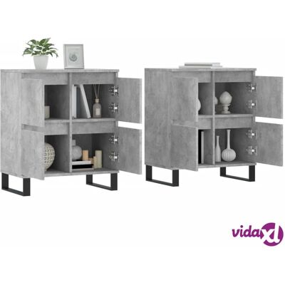 vidaXL Dressoir 2 st. Betongrauw - Meubel vidaXL Dressoir 2 st. Betongrauw - Meubel