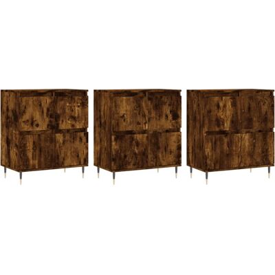 vidaXL Räuchereiche 3-teiliges Sideboard - Wohnzimmermöbel vidaXL Räuchereiche 3-teiliges Sideboard - Wohnzimmermöbel