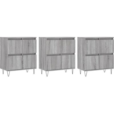 vidaXL Armario lateral Gris Sonoma - Mueble de madera, Moderno vidaXL Armario lateral Gris Sonoma - Mueble de madera, Moderno