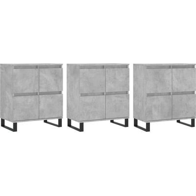 vidaXL Ensemble de 3 Malles en Gris Béton - Meubles de rangement - Publicité vidaXL Ensemble de 3 Malles en Gris Béton - Meubles de rangement - Publicité