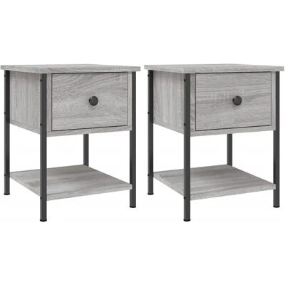 vidaXL Criado-mudo Grey Sonoma - Criado-mudo/Mesa de cabeceira vidaXL Criado-mudo Grey Sonoma - Criado-mudo/Mesa de cabeceira