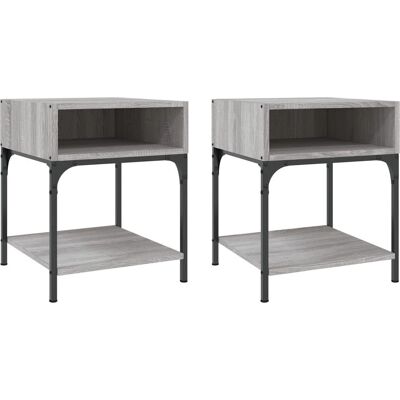 vidaXL 825880 Nachttisch - Holzwerkstoff - Grau Sonoma - Nachttisch vidaXL 825880 Nachttisch - Holzwerkstoff - Grau Sonoma - Nachttisch