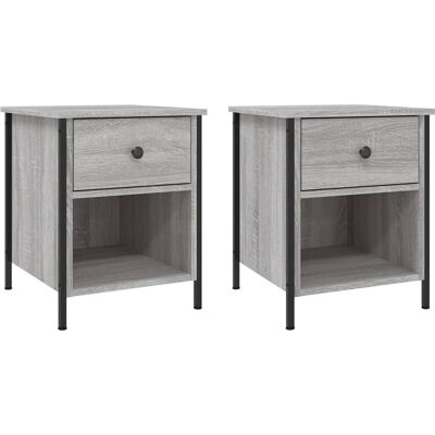 vidaXL Graues Sonoma Nachttisch - Nachttisch vidaXL Graues Sonoma Nachttisch - Nachttisch