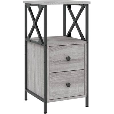 vidaXL Nachttisch Grau Sonoma Holz - Nachttisch vidaXL Nachttisch Grau Sonoma Holz - Nachttisch