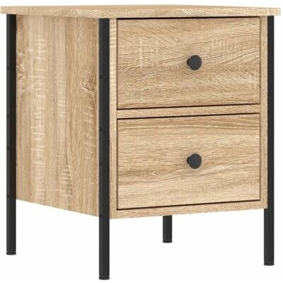 Table de nuit Sonoma Chêne - Commode avec 2 tiroirs - Publicité Table de nuit Sonoma Chêne - Commode avec 2 tiroirs - Publicité