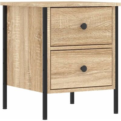 vidaXL Sonoma Eiche Nachttisch - Nachtschrank mit 2 Schubladen vidaXL Sonoma Eiche Nachttisch - Nachtschrank mit 2 Schubladen