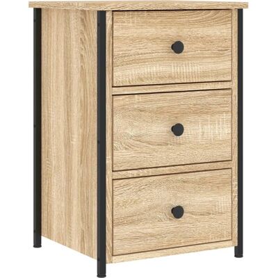 vidaXL 825996 Table de Nuit - Table de nuit, Chêne Sonoma, 2 pcs, Style Industriel Moderne - Publicité vidaXL 825996 Table de Nuit - Table de nuit, Chêne Sonoma, 2 pcs, Style Industriel Moderne - Publicité
