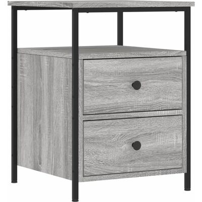 vidaXL Graues Sonoma Nachttisch - Nachttisch - Beistelltisch - 44x45x60 cm vidaXL Graues Sonoma Nachttisch - Nachttisch - Beistelltisch - 44x45x60 cm