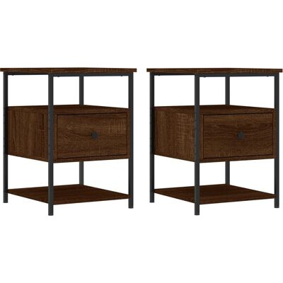vidaXL Nachttische Eiche Braun 2 st - Nachttisch-Set vidaXL Nachttische Eiche Braun 2 st - Nachttisch-Set