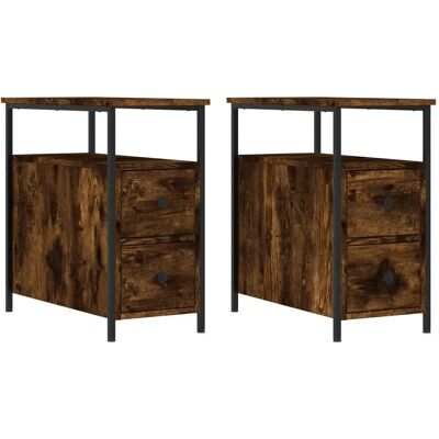 vidaXL Oak Nightstand - Compact, Durable, 2 pcs vidaXL Oak Nightstand - Compact, Durable, 2 pcs