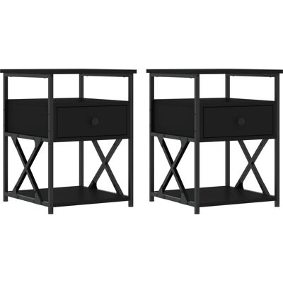 vidaXL 826074 Nachttisch - Kompakter Beistelltisch Schwarz vidaXL 826074 Nachttisch - Kompakter Beistelltisch Schwarz