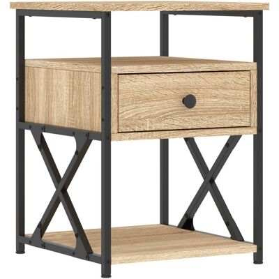Table de Nuit en Chêne vidaXL - Durable, Compacte & Élégante - Publicité Table de Nuit en Chêne vidaXL - Durable, Compacte & Élégante - Publicité