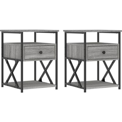 vidaXL 826080 Nachttisch - Nachttisch/Beistelltisch Grau Sonoma vidaXL 826080 Nachttisch - Nachttisch/Beistelltisch Grau Sonoma
