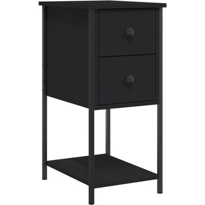 vidaXL 826093 Nightstand - Black - Bedside Table vidaXL 826093 Nightstand - Black - Bedside Table