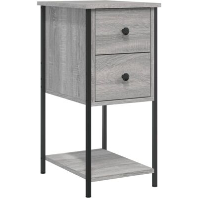 VIDAXL Maison Chic Nightstand - Grey Sonoma Wood 32x42x70cm VIDAXL Maison Chic Nightstand - Grey Sonoma Wood 32x42x70cm