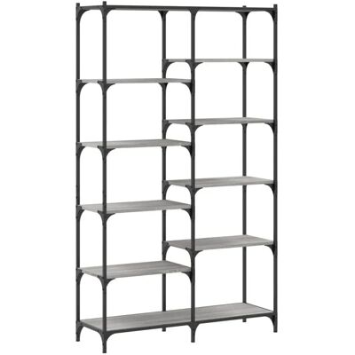 vidaXL Bücherregal Grau Sonoma 100x32x170 cm Spanplatten und Eisen - Bücherregal vidaXL Bücherregal Grau Sonoma 100x32x170 cm Spanplatten und Eisen - Bücherregal