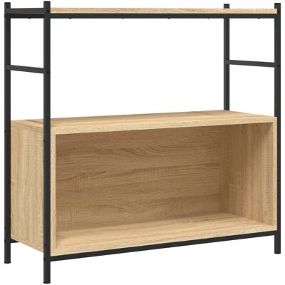 vidaXL Sonoma Eiken Boekenkast - Hout & IJzer - 80x30x78.5 cm vidaXL Sonoma Eiken Boekenkast - Hout & IJzer - 80x30x78.5 cm