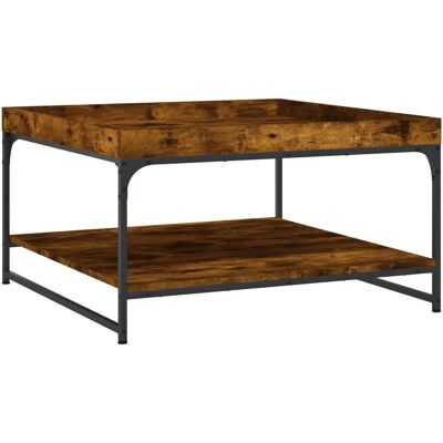 vidaXL 832815 Gerookte Eiken Salontafel - Salontafel vidaXL 832815 Gerookte Eiken Salontafel - Salontafel