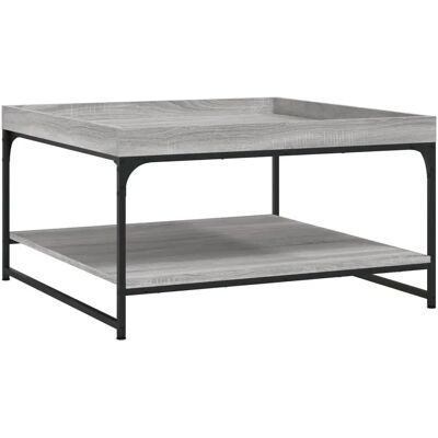 vidaXL Graues Sonoma Kaffee- und Beistelltisch - 80x80x45 cm vidaXL Graues Sonoma Kaffee- und Beistelltisch - 80x80x45 cm