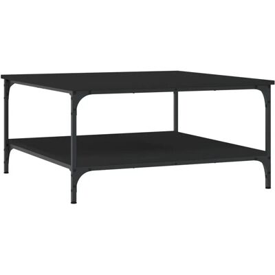 vidaXL Czarny inżynieryjny drewniany stolik kawowy 80x80x40 cm vidaXL Czarny inżynieryjny drewniany stolik kawowy 80x80x40 cm