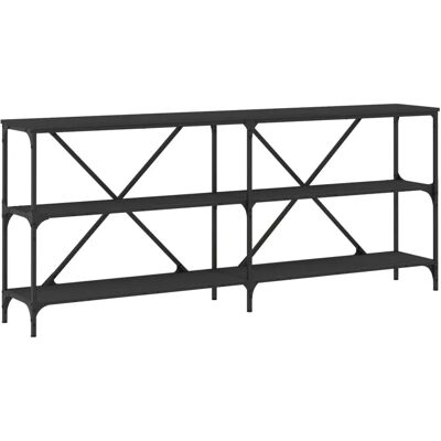 vidaXL Konsole Schwarz 180x30x75 cm Engineering Holz und Eisen - Konsolentisch vidaXL Konsole Schwarz 180x30x75 cm Engineering Holz und Eisen - Konsolentisch