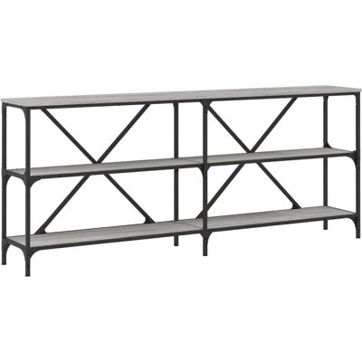 vidaXL Konsole Tisch Grau Sonoma 180x30x75 cm Ingenieurbau Holz und Eisen - Konsole Tisch vidaXL Konsole Tisch Grau Sonoma 180x30x75 cm Ingenieurbau Holz und Eisen - Konsole Tisch
