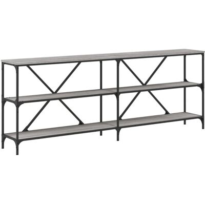 vidaXL Grijze Sonoma Console Tafel 200x30x75 cm - Dressoir vidaXL Grijze Sonoma Console Tafel 200x30x75 cm - Dressoir