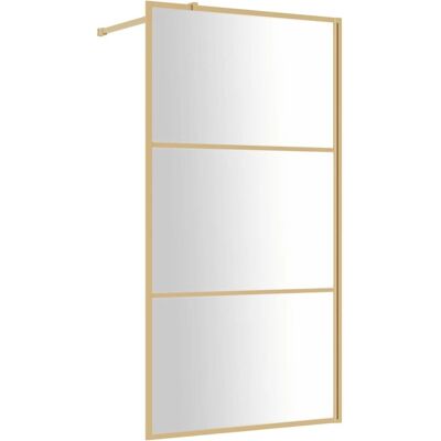 vidaXL Gold Walk-in Duschwand mit ESG-Glas 100x195cm vidaXL Gold Walk-in Duschwand mit ESG-Glas 100x195cm