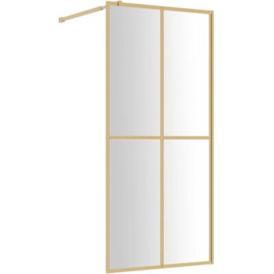 vidaXL Gouden walk-in douchewand, verstelbaar 100x195 cm vidaXL Gouden walk-in douchewand, verstelbaar 100x195 cm