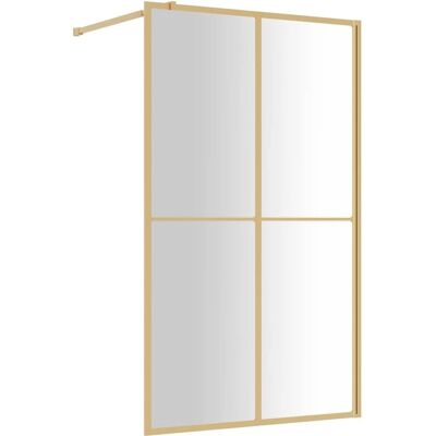 vidaXL ESG Glazen Walk-in Douchewand Goud 118x195cm vidaXL ESG Glazen Walk-in Douchewand Goud 118x195cm