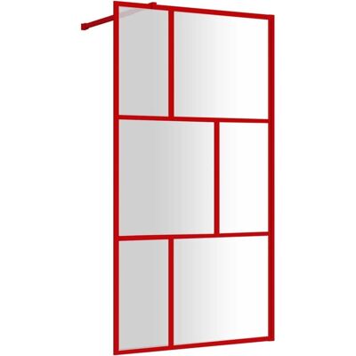 vidaXL Walk-in Suihkuseinä ESG-lasilla Punainen - Kylpyhuonesuoja vidaXL Walk-in Suihkuseinä ESG-lasilla Punainen - Kylpyhuonesuoja