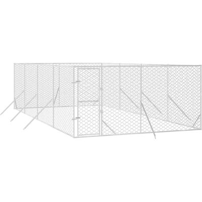 vidaXL 4x8x2 m Zewnętrzny wybieg dla psów - Ocynkowana stal vidaXL 4x8x2 m Zewnętrzny wybieg dla psów - Ocynkowana stal