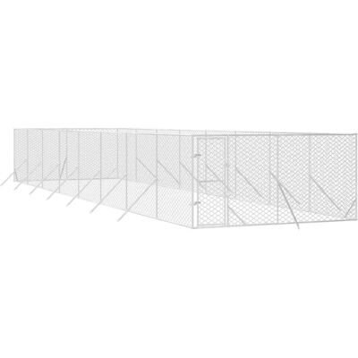VidaXL Enclos extérieur pour chien - Acier galvanisé, 4x16x2 m VidaXL Enclos extérieur pour chien - Acier galvanisé, 4x16x2 m