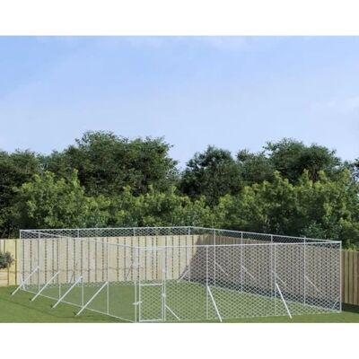 Enclos extérieur pour chiens vidaXL - Acier galvanisé 6x10x2 m - Publicité Enclos extérieur pour chiens vidaXL - Acier galvanisé 6x10x2 m - Publicité