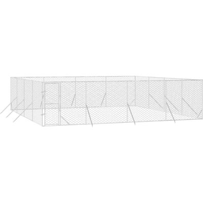 vidaXL 8x8x2 m Cage pour chiens en acier galvanisé - Enclos extérieur pour animaux - Publicité vidaXL 8x8x2 m Cage pour chiens en acier galvanisé - Enclos extérieur pour animaux - Publicité