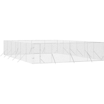 vidaXL Enclos Extérieur pour Chiens - 8x12x2 m Acier Galvanisé - Publicité vidaXL Enclos Extérieur pour Chiens - 8x12x2 m Acier Galvanisé - Publicité