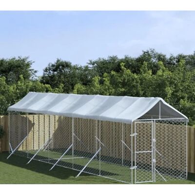 vidaXL Außen-Hundezwinger - Verzinkter Stahl, 2x10x2,5 m vidaXL Außen-Hundezwinger - Verzinkter Stahl, 2x10x2,5 m