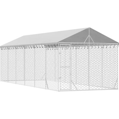 vidaXL Zewnętrzna buda dla psów - Galwanizowana stal, 3x9x2,5 m vidaXL Zewnętrzna buda dla psów - Galwanizowana stal, 3x9x2,5 m