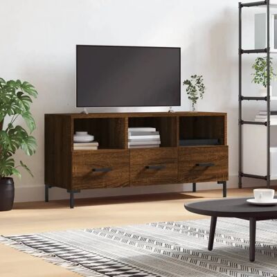 vidaXL TV-kaappi Tumman tammea 102x36x50 cm - TV Huonekalut vidaXL TV-kaappi Tumman tammea 102x36x50 cm - TV Huonekalut