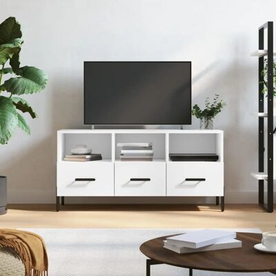 vidaXL Valkoinen TV-kaappi 102x36x50 cm Insinööri puu vidaXL Valkoinen TV-kaappi 102x36x50 cm Insinööri puu