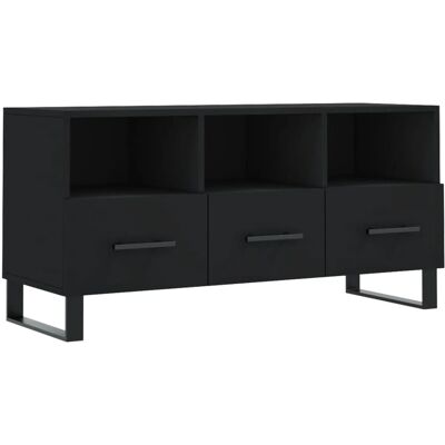 vidaXL TV-Schrank Schwarz Holz - Medienmöbel vidaXL TV-Schrank Schwarz Holz - Medienmöbel
