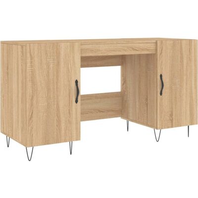 vidaXL Sonoma Eiche Schreibtisch - Technisches Holz, 140x50x75 cm - Moderner Industrie-Look vidaXL Sonoma Eiche Schreibtisch - Technisches Holz, 140x50x75 cm - Moderner Industrie-Look