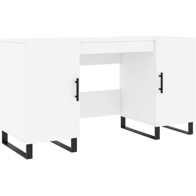 vidaXL Weißer Schreibtisch 140x50x75cm Holz - Schreibtisch vidaXL Weißer Schreibtisch 140x50x75cm Holz - Schreibtisch