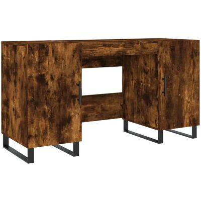 vidaXL Gebrannter Eichen Schreibtisch - 140x50x75 cm - Bürotisch vidaXL Gebrannter Eichen Schreibtisch - 140x50x75 cm - Bürotisch