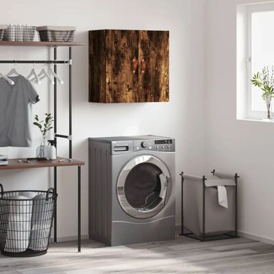 Maisonchic Wall Cabinet - 60x31x60 cm - Brown - Wall-mounted Storage Maisonchic Wall Cabinet - 60x31x60 cm - Brown - Wall-mounted Storage