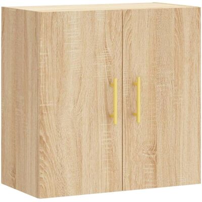 vidaXL Sonoma Eiken Wandkast - Wit - Opslag & Display Kast vidaXL Sonoma Eiken Wandkast - Wit - Opslag & Display Kast